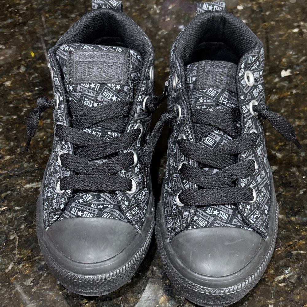 Converse Kids Black Patterned Sneakers